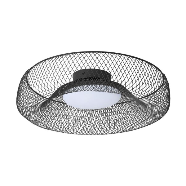 LED Deckenleuchte Schwarz Metall 3000 K Ø30 cm OSRAM