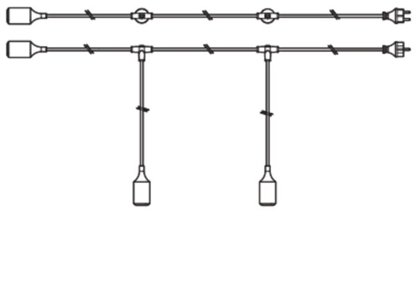 Pendelleuchte Gelb Silikon IP44 E27 L:700 cm OSRAM