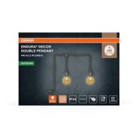 Pendelleuchte Grau Silikon IP44 E27 L:600 cm OSRAM