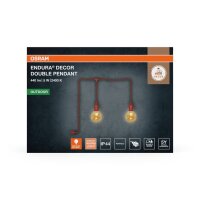 Pendelleuchte Braun Silikon IP44 E27 L:600 cm OSRAM