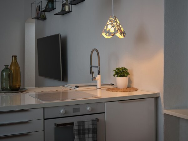Pendelleuchte Beige Terrazzo E27 26,4 cm blendarm OSRAM