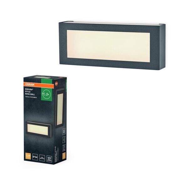 LED Wandleuchte Alu 3000 K IP54 B:26,7 cm OSRAM