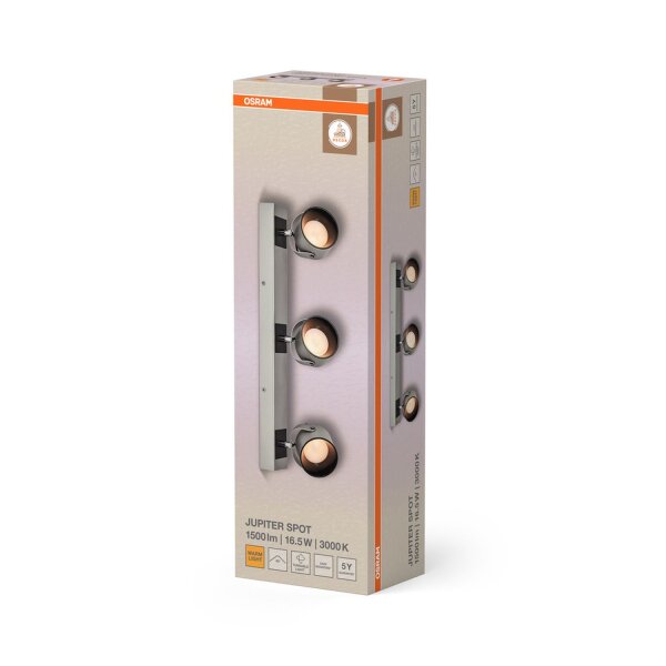 LED Deckenstrahler verstellbar Stahl 3000 K OSRAM