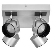 LED Deckenstrahler schwenkbar Silber Stahl 3000 K OSRAM
