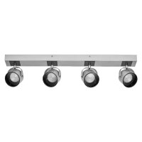 LED Deckenstrahler schwenkbar Stahl Silber 3000 K OSRAM