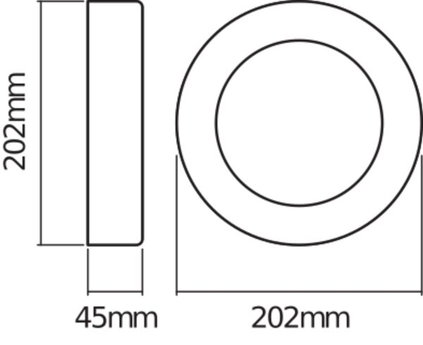 LED Wandlampe Dunkelgrau Alu 3000 K IP54 Ø20,2 cm OSRAM