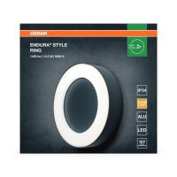 LED Wandlampe Dunkelgrau Alu 3000 K IP54 Ø20,2 cm...