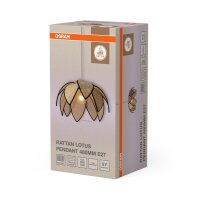 Pendelleuchte Schwarz Rattan E27 &Oslash;48 cm OSRAM