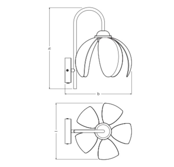 Wandleuchte Schwarz Rattan E27 B:21 cm modern OSRAM
