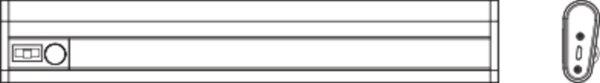 LED Akku Wandlampe Sensor Silber Alu 4000K L:30cm OSRAM