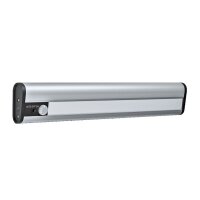 LED Akku Wandlampe Sensor Silber Alu 4000K L:30cm OSRAM