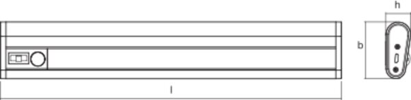 LED Akku Wandleuchte Sensor Silber Alu 4000K OSRAM