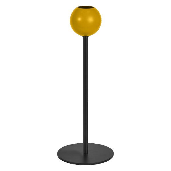 Tischlampe Metall Kugel H:40 cm E27 Gelb Schwarz OSRAM