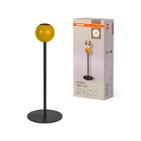 Tischlampe Metall Kugel H:40 cm E27 Gelb Schwarz OSRAM