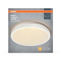 LED Deckenleuchte Weiß Metall 3000K Ø28cm...