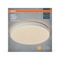 LED Deckenleuchte Weiß Metall 3000K Ø48cm...