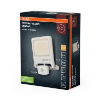 LED Außenstrahler Sensor Glas Alu Weiß 3000K...