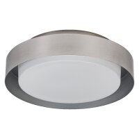 Deckenleuchte Glas Stahl Nickel E27 &Oslash;29 cm modern...