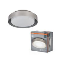Deckenleuchte Glas Stahl Nickel E27 Ø29 cm modern...