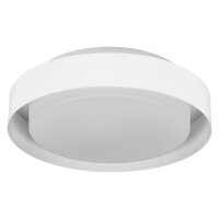 Deckenleuchte Weiß Glas Stahl E27 Ø29 cm...