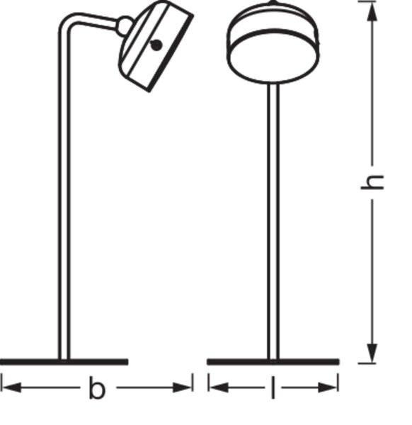 LED Akku Tischlampe dimmbar Weiß 3000 K 36 cm OSRAM