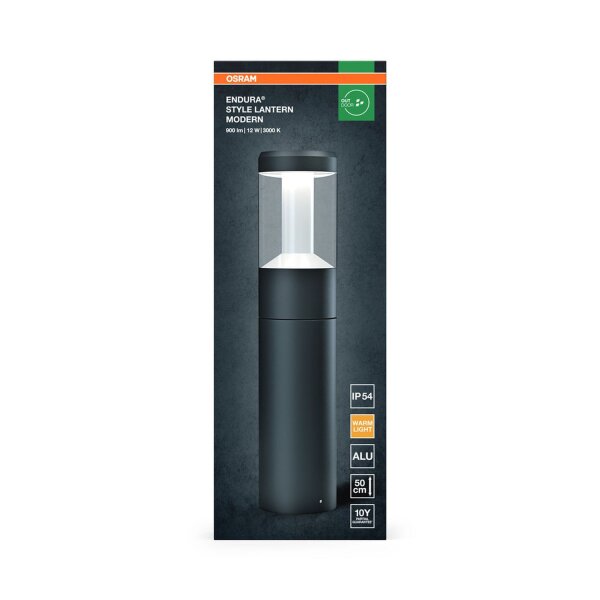 LED Pollerleuchte Alu 3000 K IP44 H:50 cm modern OSRAM