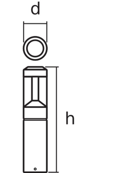 LED Pollerleuchte Alu 3000 K IP44 H:50 cm modern OSRAM