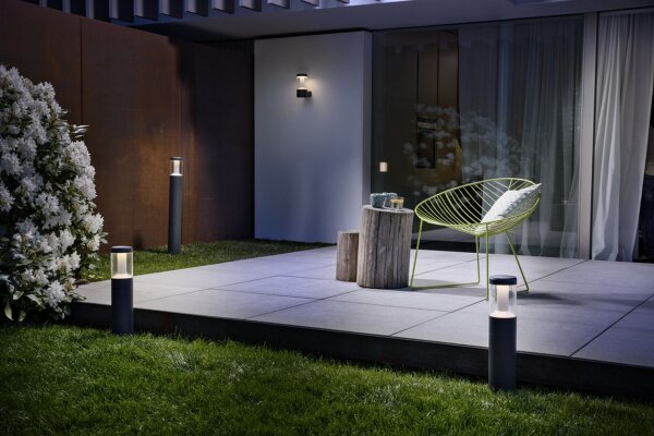 LED Pollerleuchte Dunkelgrau Alu 3000 K IP44 90cm OSRAM