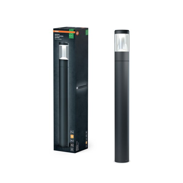 LED Pollerleuchte Dunkelgrau Alu 3000 K IP44 90cm OSRAM