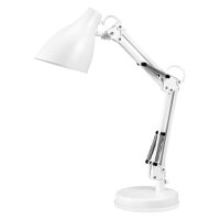 Tischleuchte verstellbar Weiß Metall E27 H:40cm OSRAM