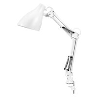 Klemmleuchte verstellbar Metall Wei&szlig; E27 H:40cm OSRAM