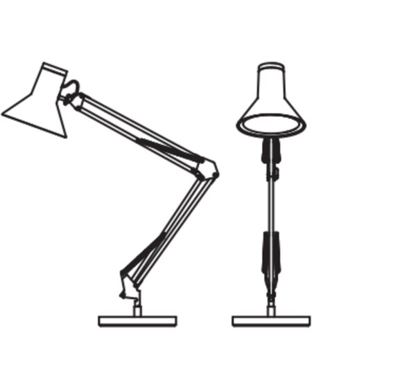 LED Tischlampe dimmbar verstellbar Schwarz 3000K OSRAM