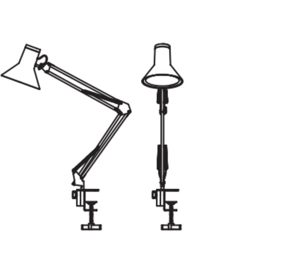 LED Klemmleuchte dimmbar flexibel Schwarz H:67 cm OSRAM