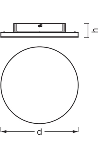 LED Deckenleuchte Weiß Alu Metall 3000K Ø30cm OSRAM
