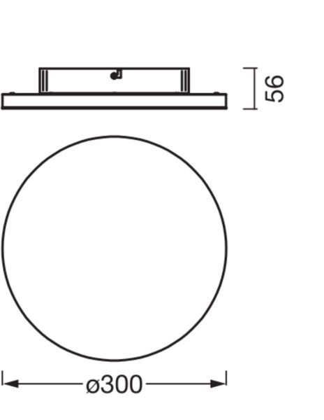 LED Deckenleuchte Weiß Alu Metall 3000K Ø30cm OSRAM