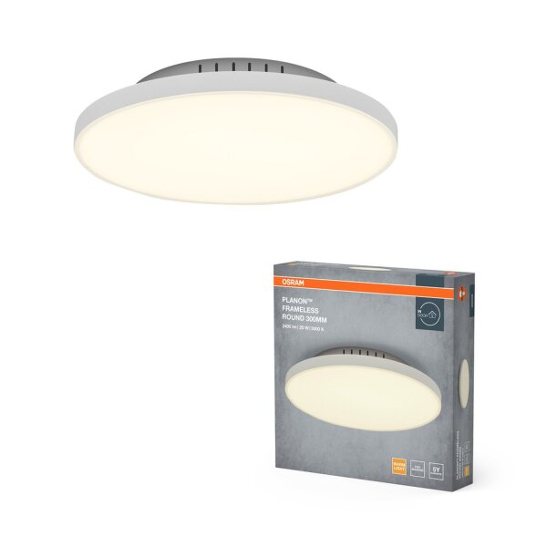 LED Deckenleuchte Weiß Alu Metall 3000K Ø30cm OSRAM