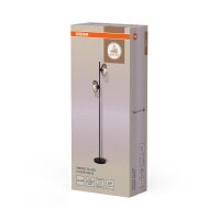 Stehleuchte Schwarz Stahl Glas E14 H:170 cm OSRAM
