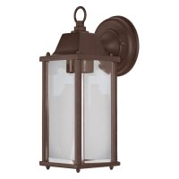 Wandlampe Alu Glas Laterne IP23 E27 H:29,3 cm OSRAM