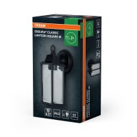 Wandleuchte Schwarz Alu IP23 E27 H:29,3cm Laterne OSRAM