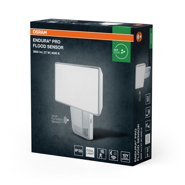 LED Wandleuchte Sensor verstellbar 4000K IP55 OSRAM