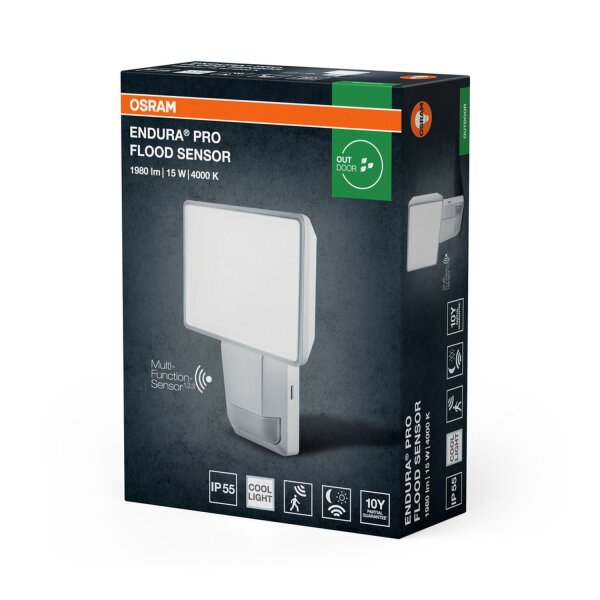 LED Lampe Metall Sensor verstellbar 4000K IP55 OSRAM