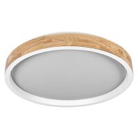 LED Deckenleuchte Click-DIM Weiß Holz 3000K...