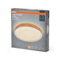 LED Deckenleuchte Click-DIM Weiß Holz 3000K...