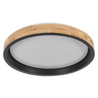 LED Deckenleuchte Click-DIM Holz Schwarz 3000K OSRAM