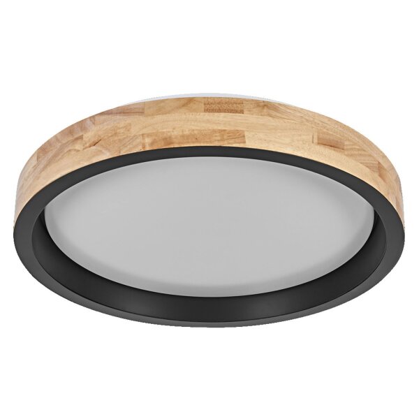 LED Deckenleuchte Schwarz Holz Click-DIM 3000K OSRAM