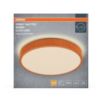 LED Deckenleuchte Click-DIM Stoff Orange 3000K OSRAM