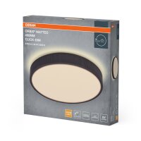 LED Deckenleuchte Grau Stoff Click-DIM 3000K Ø49 cm