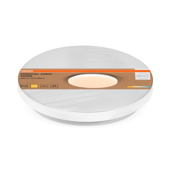 LED Deckenleuchte Weiß Metall 3000K IP44 B:28,5cm OSRAM