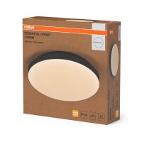 LED Deckenleuchte 3000K Schwarz Metall IP44 Ø21,5cm