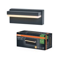 LED Außenwandlampe Alu 3000 K IP54 B:20,6 cm OSRAM